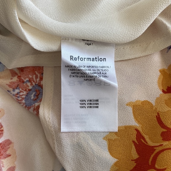 🌿|NWT| Reformation Parma Dress in Orange Motif - Picture 8 of 13